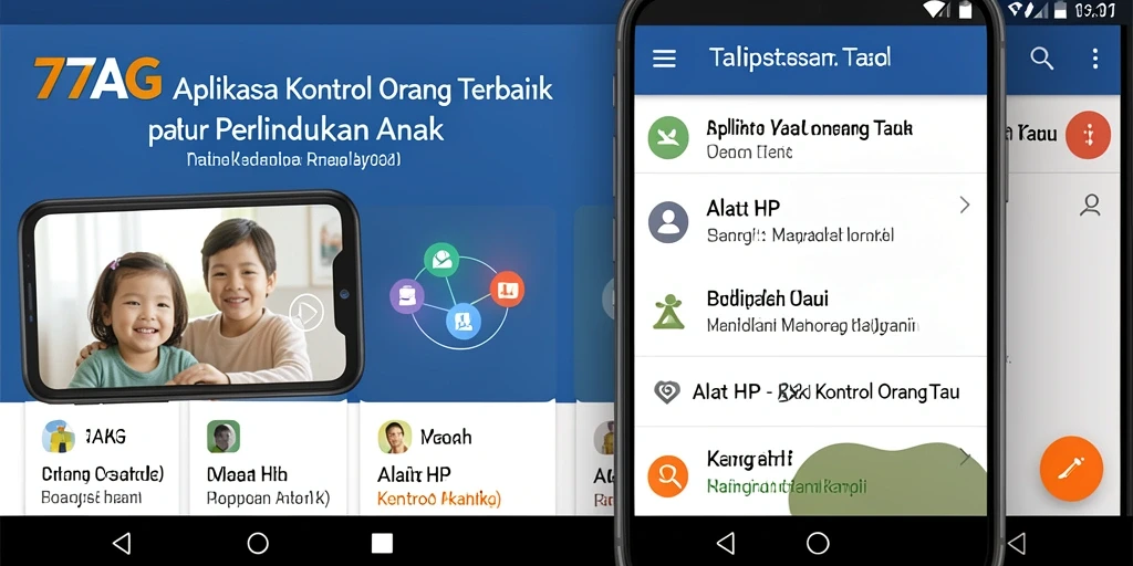 Screenshot utama 77AG menunjukkan antarmuka pengguna yang ramah untuk kontrol orang tua.