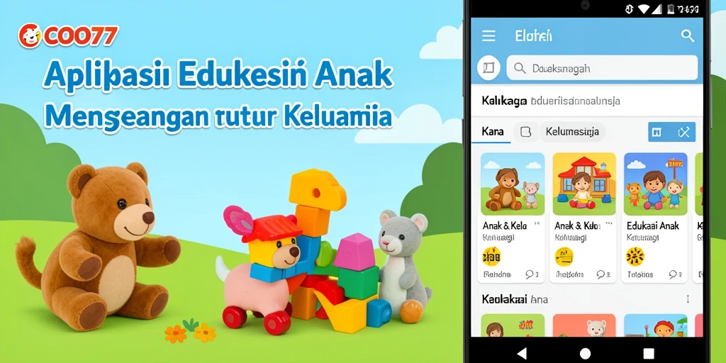 Antarmuka aplikasi COO77 yang menarik dan edukatif.