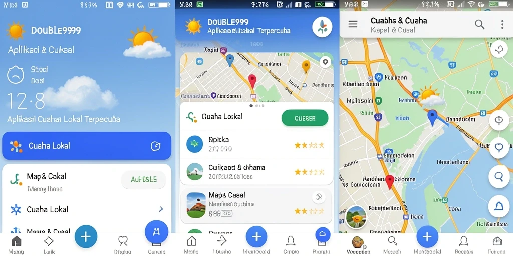 Tampilan antarmuka aplikasi Cuaca Lokal yang informatif dan intuitif.