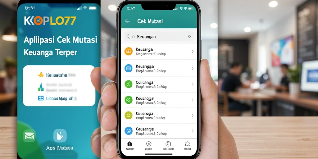 Tampilan antarmuka aplikasi KOPLO77 menunjukkan fitur Cek Mutasi.