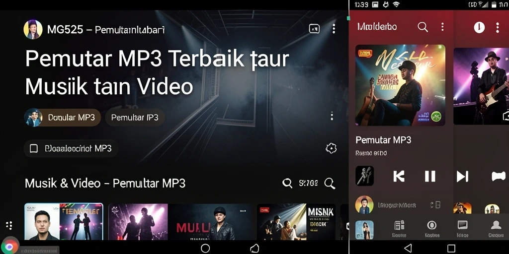 Antarmuka sederhana dan intuitif dari MG525 untuk Pemutar MP3.