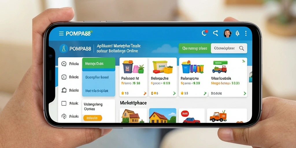 Tampilan antarmuka POMPA88 yang menarik untuk belanja online.