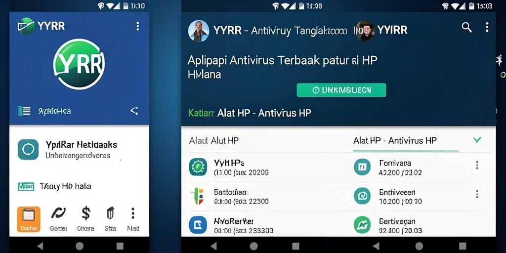 Antarmuka aplikasi YYRR yang sederhana dan intuitif.